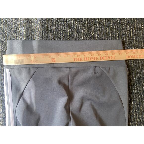 ADIDAS WOMEN 3STRIPE HIGH WAISTED LEGGINGS (CARBON GRAY WHT XL) - Picture 7 of 7